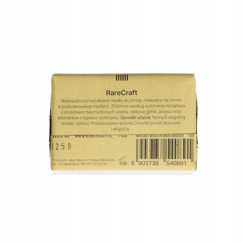 Mydło do brody DRUIDZKIE RareCraft 110g Marka RareCraft