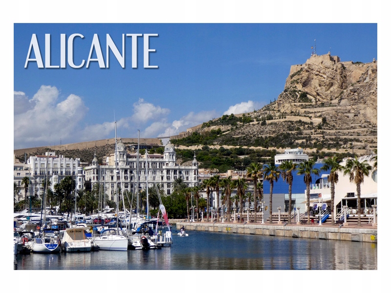 

Alicante Hiszpania Łodzie Magnes na lodówkę