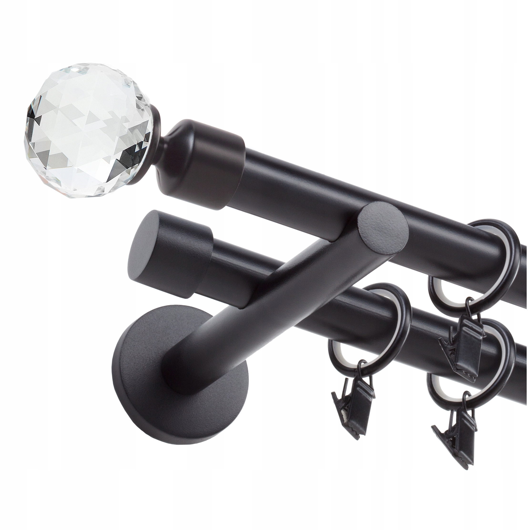 

Karnisz Metalowy Czarny Podwójny 19mm 200cm