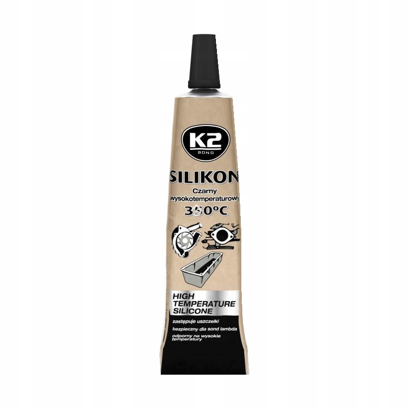 

K2 Silikon Czarny 21G. B205N Silikon Wysokotempera