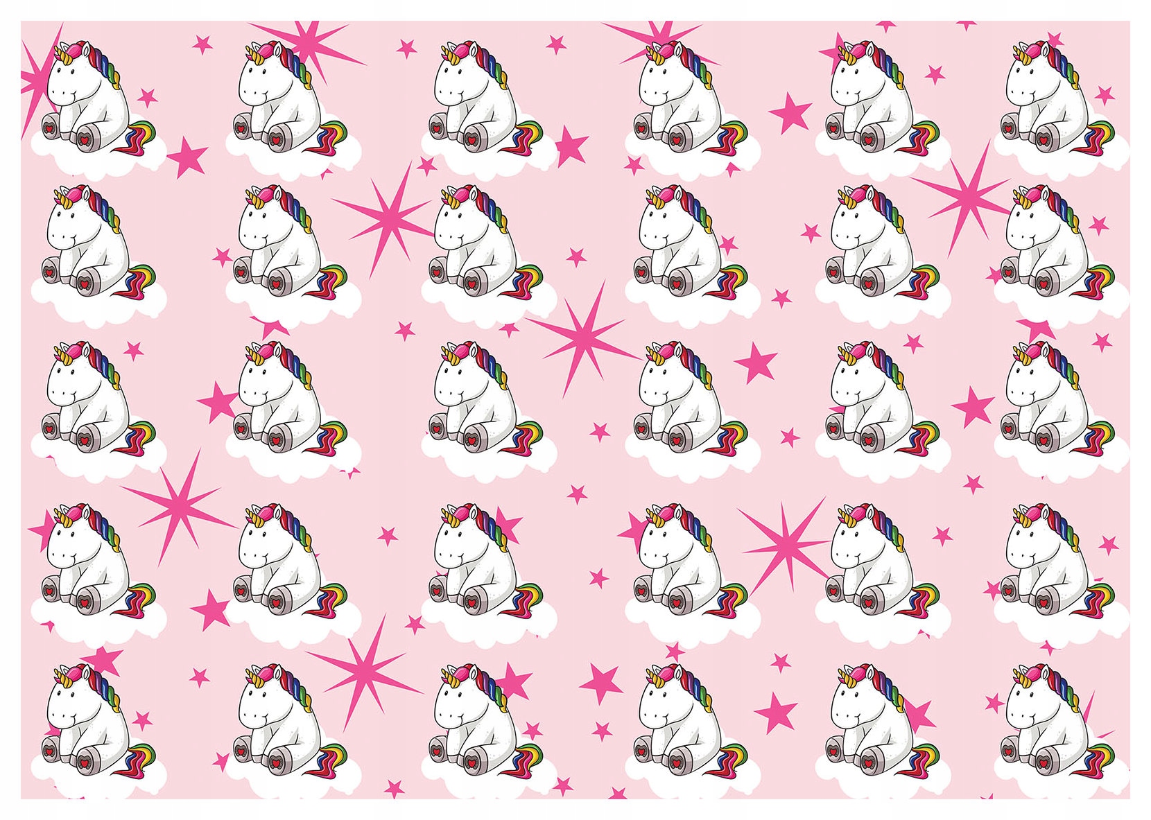 Tapeta Jednorožci růžová země snů do dětského pokoje 416x290 vinyl lepidlo
