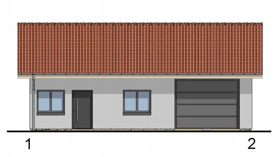 PROJEKT BUDYNKU GOSPODARCZEGO G0121 Szerokość 12 m