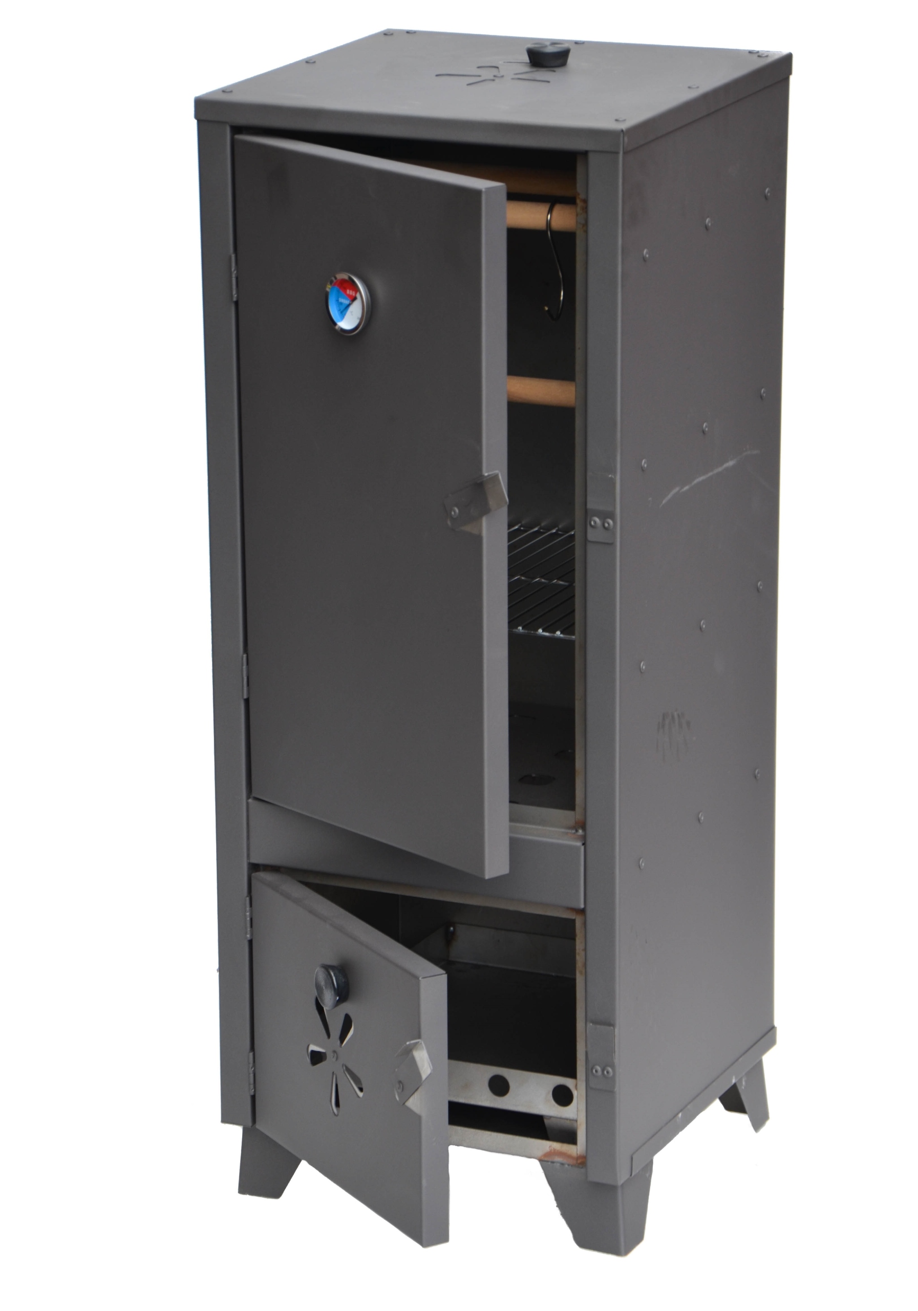 Záhradná udiareň, kovová, Veľká Masívna