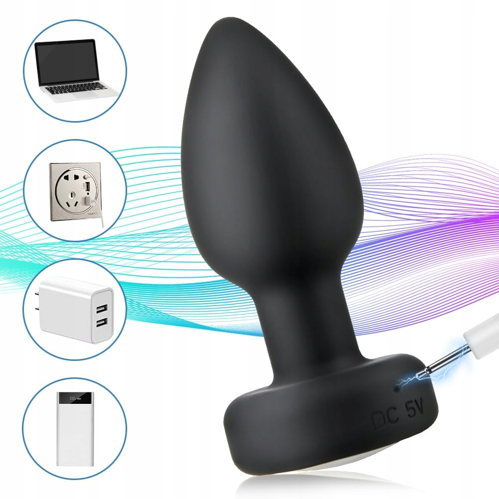LUMINOUS Silikonowy Wibrujący Korek Analny z Pilotem Dla Mężczyzn i Kobiet — miniatura 7