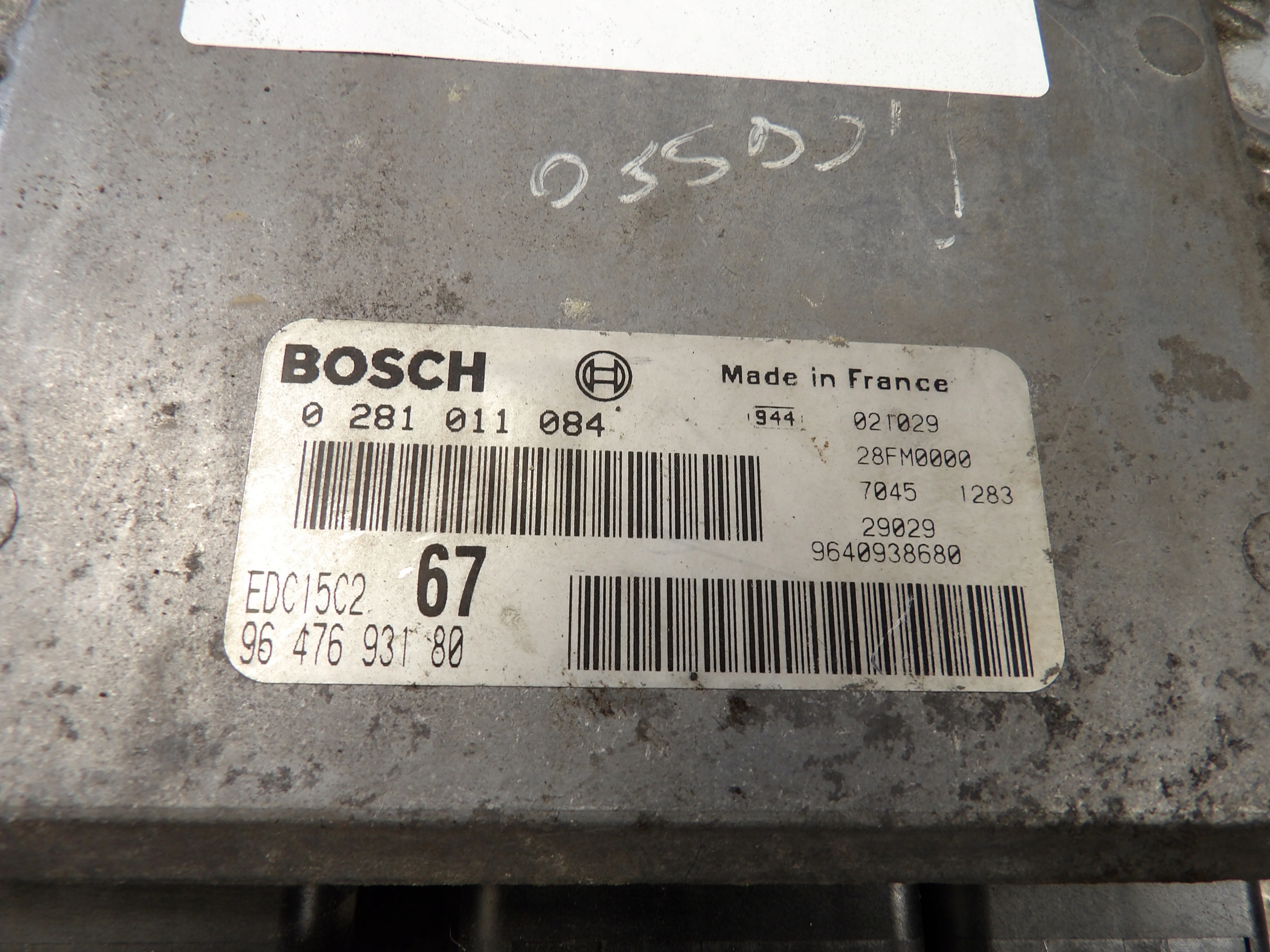Citroen Xsara Picasso computer, control unit 0281011084 9647693180
