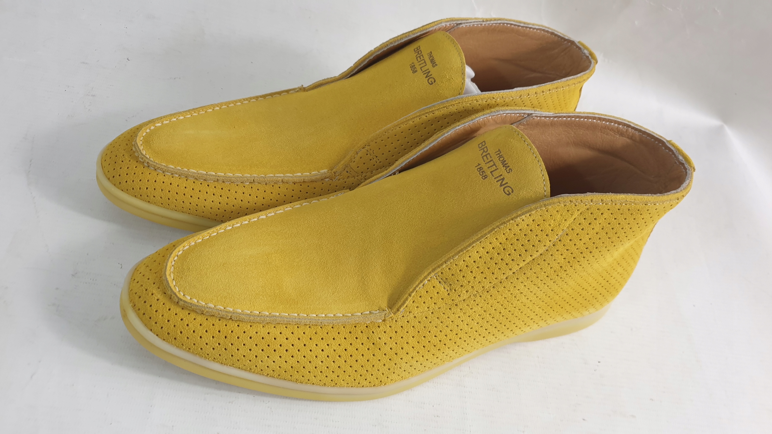 Thomas Breitling žluté semišové polobotky pánské vel 45