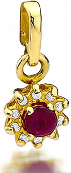 Zlatý přívěsek 585 jemný s rubínem 0,50 g, elegantní vzor jako dárek