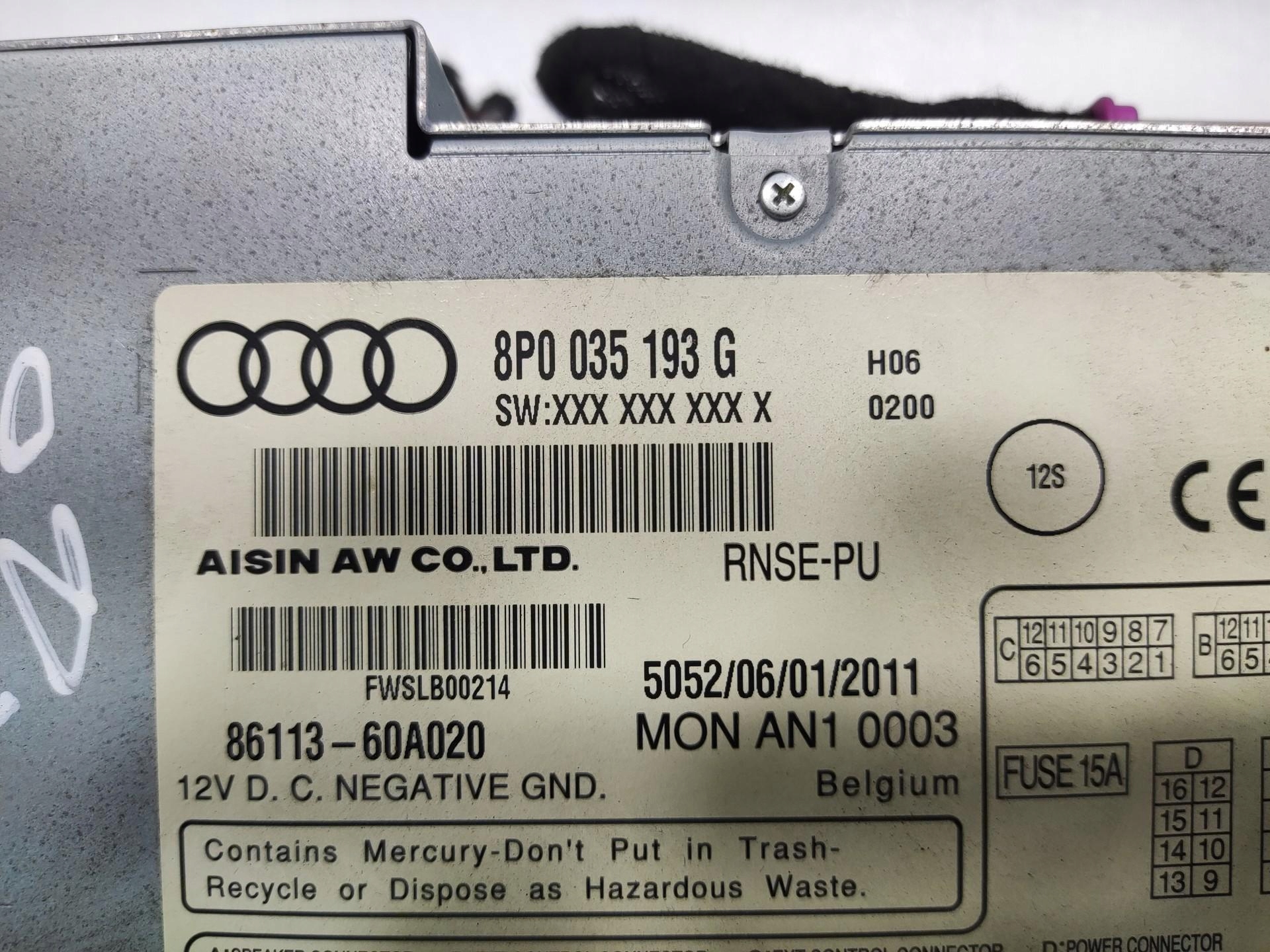 FABRYCZNA Navigation RADIO RNS-E AUDI A3 8P LIFT 2008-2013 8P0035193G