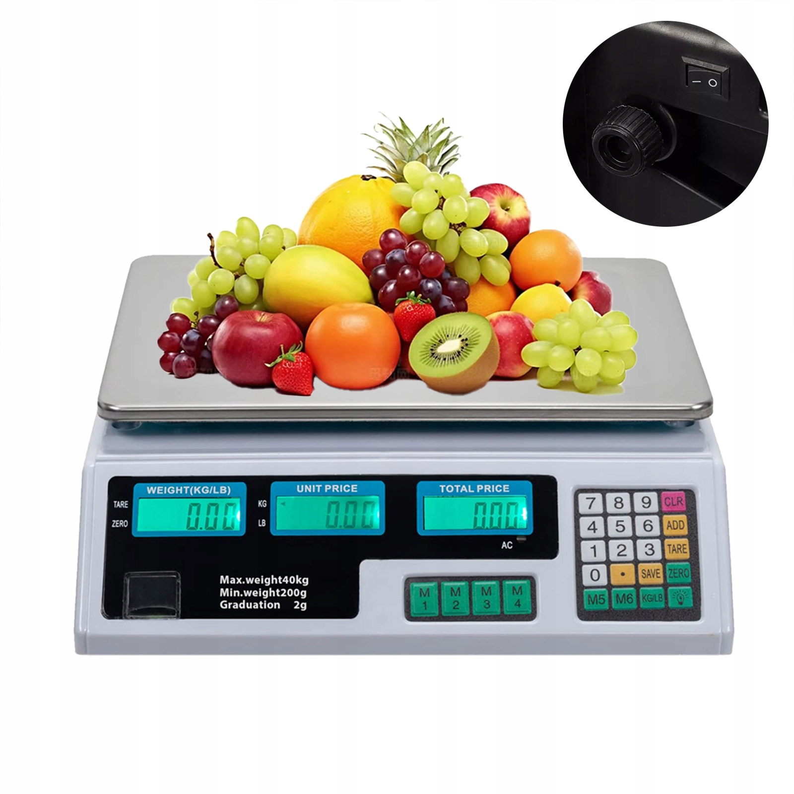 Elektronická Kalkulační Nákupní Váha 40 Kg