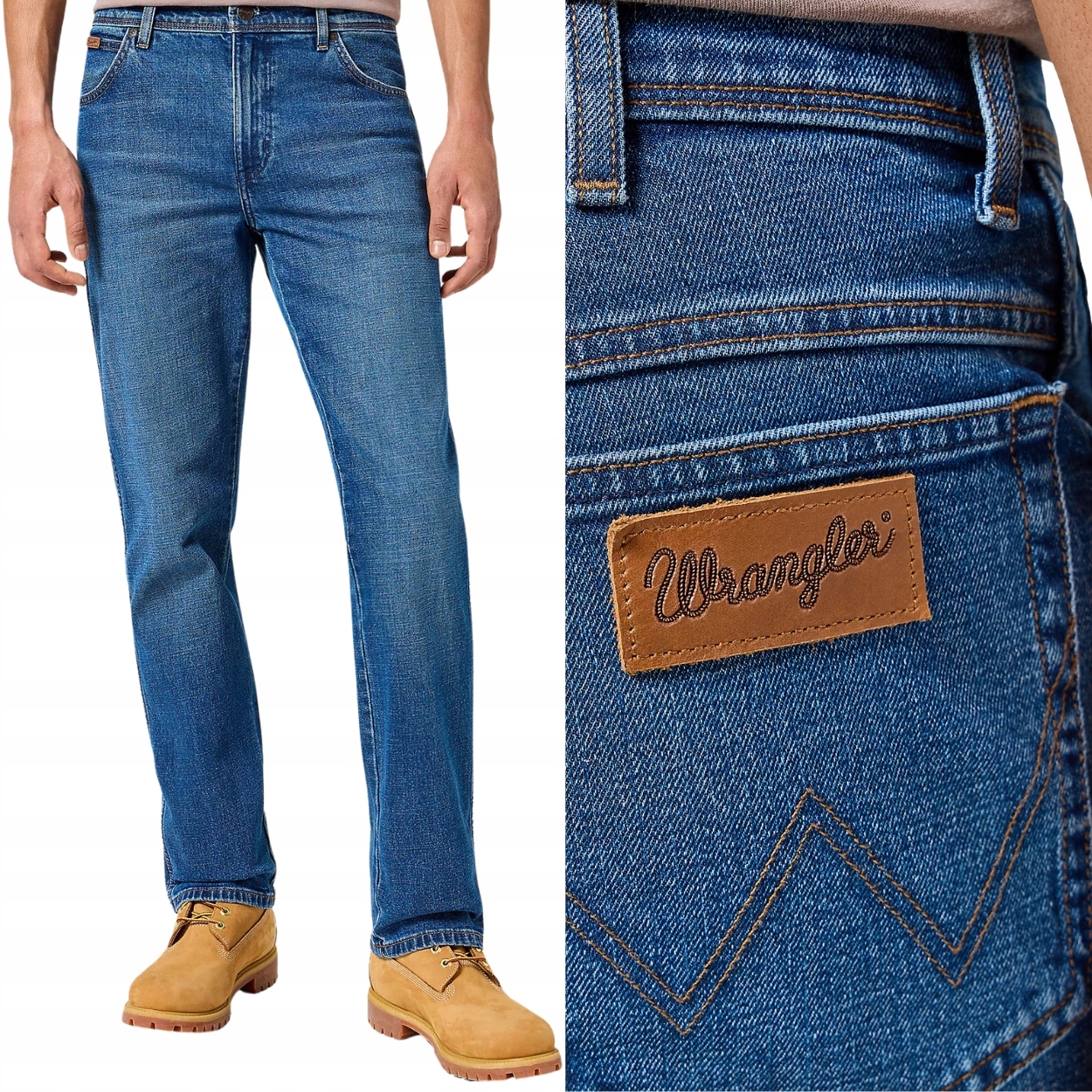 Wrangler Texas Sundown Blue klasické jednoduché džínové kalhoty W38 L30