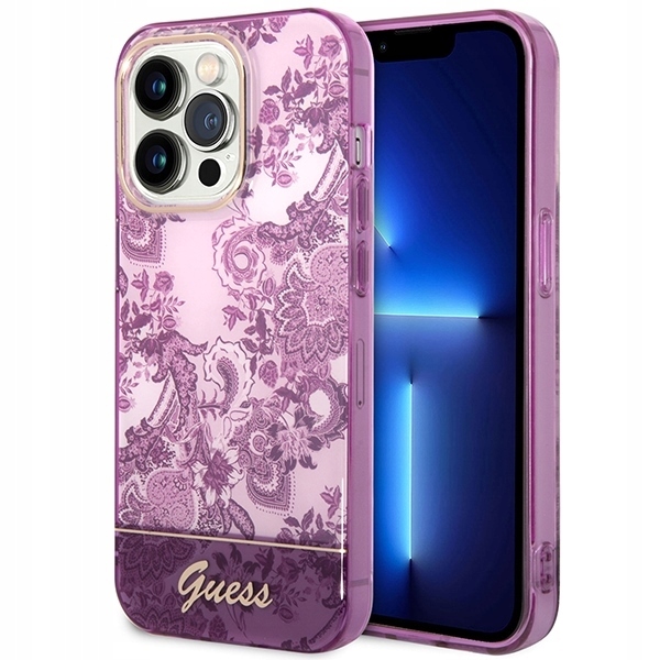 Originální Pouzdro Guess pro iPhone 14XHGPLHF iPhone 14 Pro Max 6,7" fuchsiové/fuchsiové