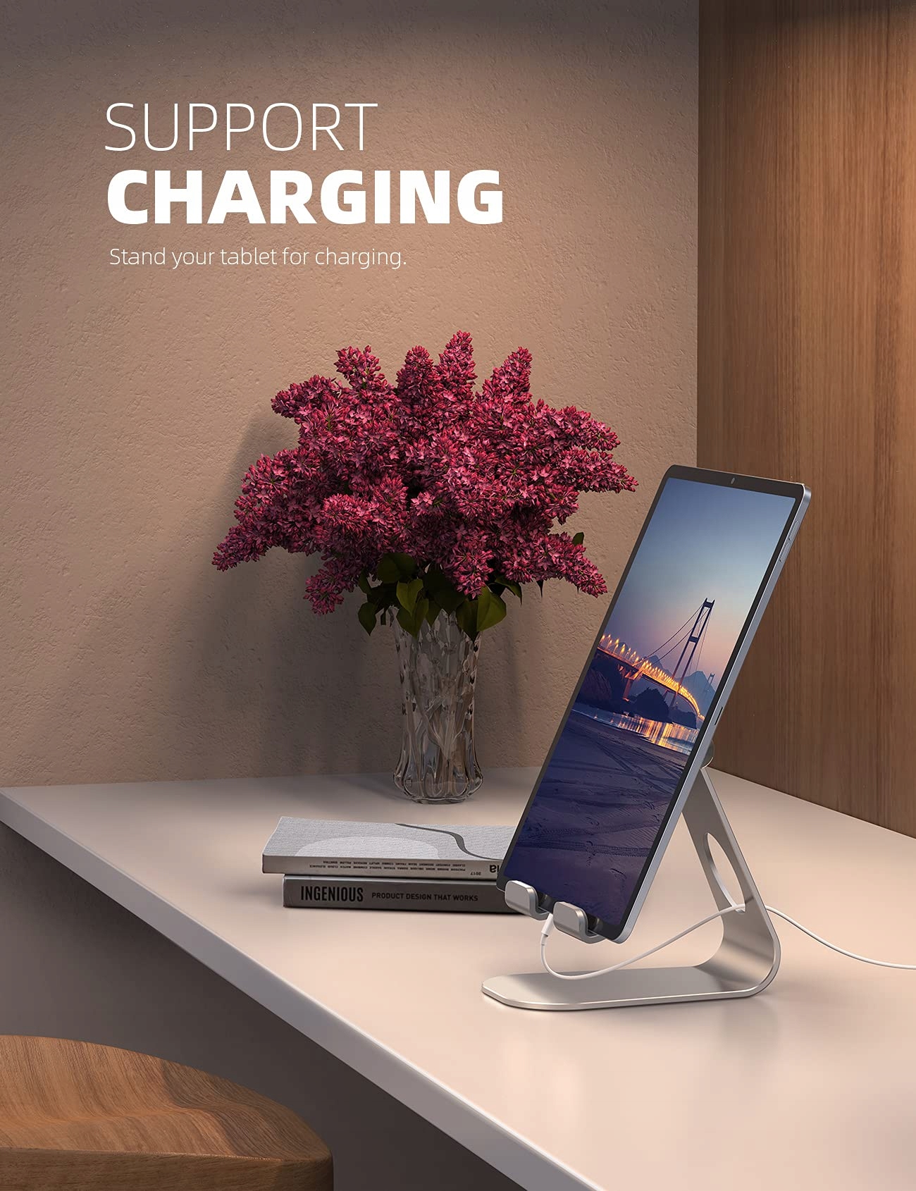 LAMICALL Stojak Na Tablet Regulowany Uchwyt Uniwersalny Do iPad Samsung — miniatura 4
