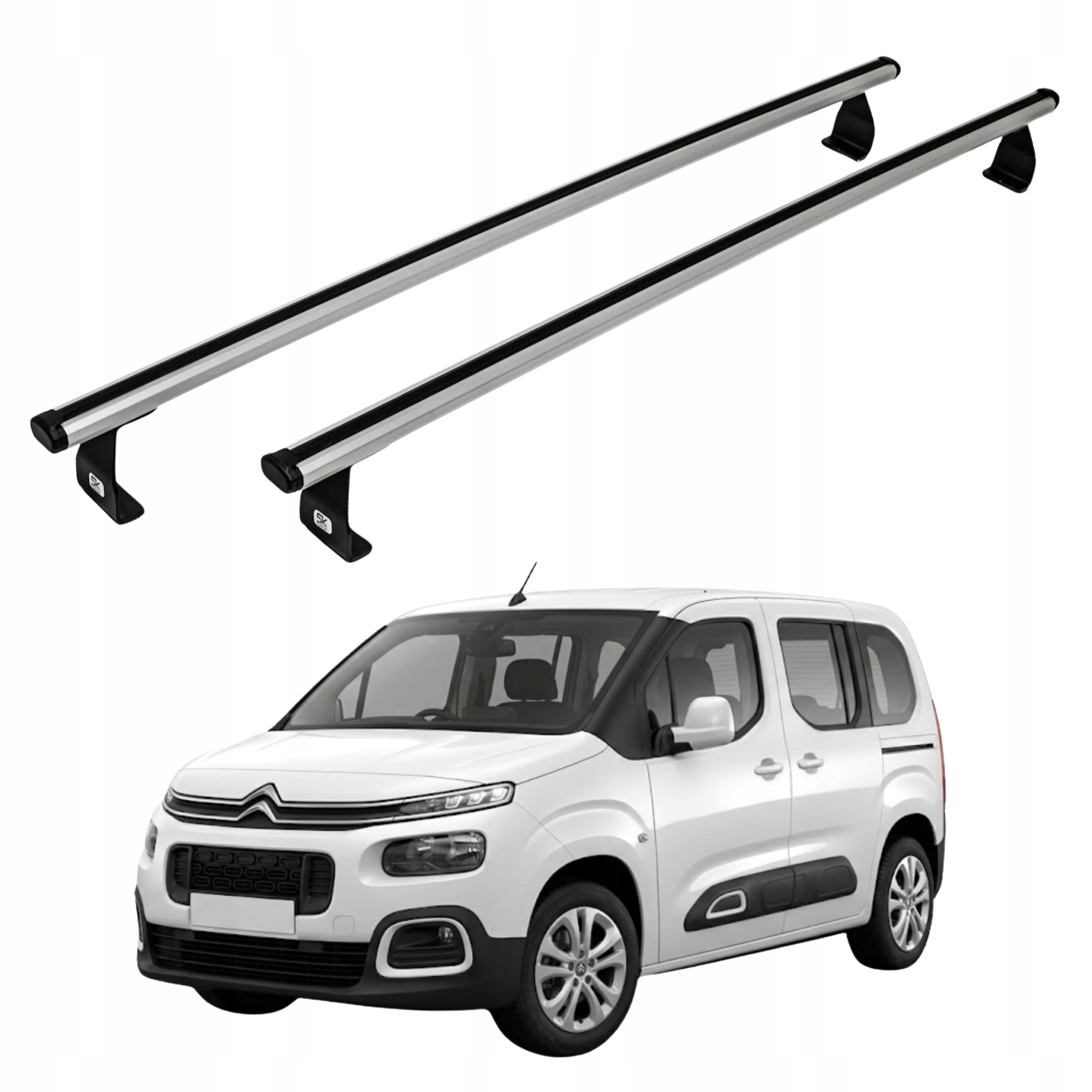 Strešný nosič pre Citroen Berlingo od roku 2018, hliníkové nosníky, ľahký, strieborný