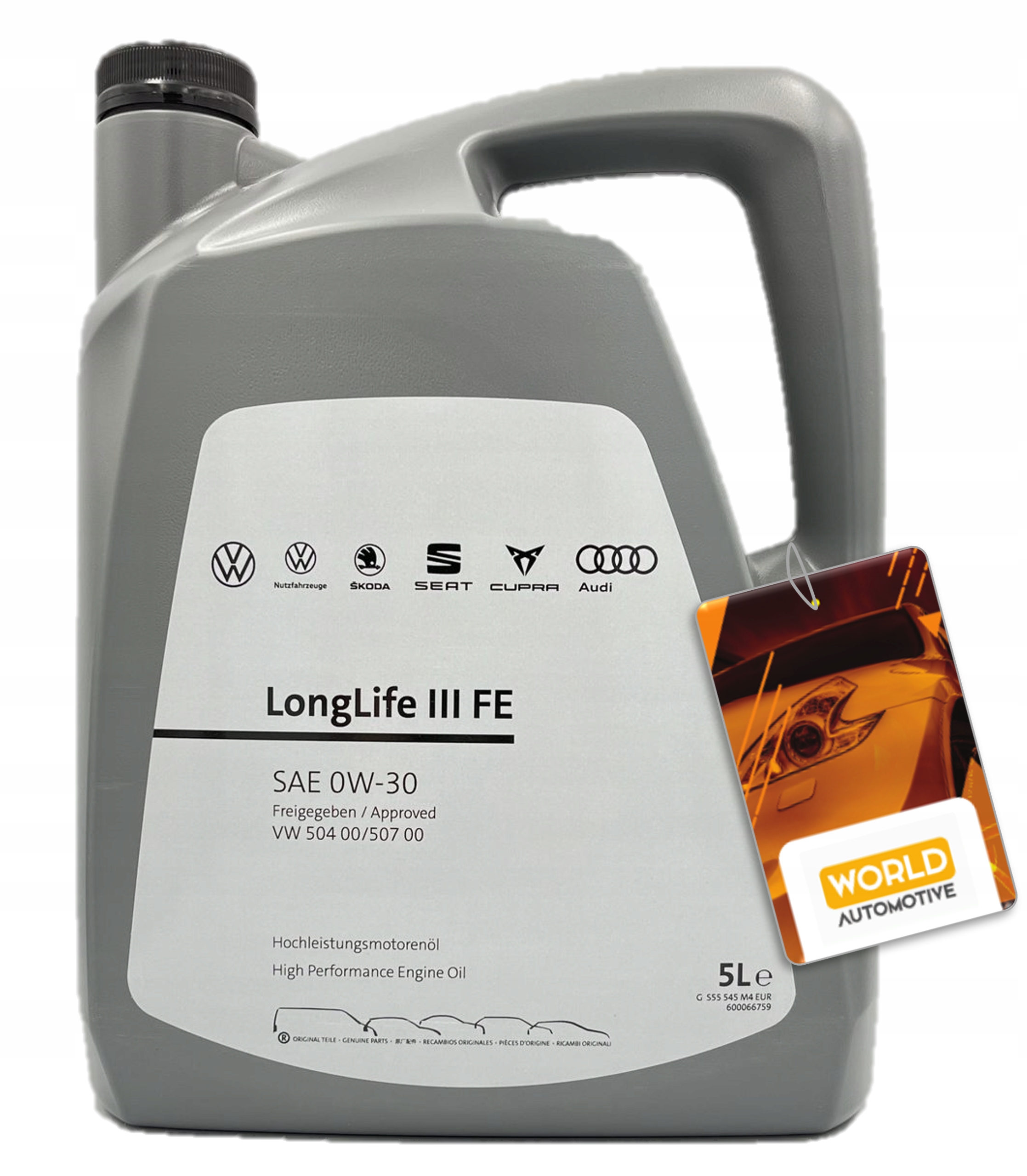 Olej syntetyczny Volkswagen OE LongLife III FE 5 l 0W-30 Olej syntetyczny Volkswagen OE LongLife III FE 5 l 0W-30