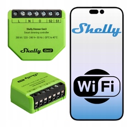 Shelly Dimmer Gen3 – Bluetooth Wi-Fi stmívač světla bez N (Bypass)