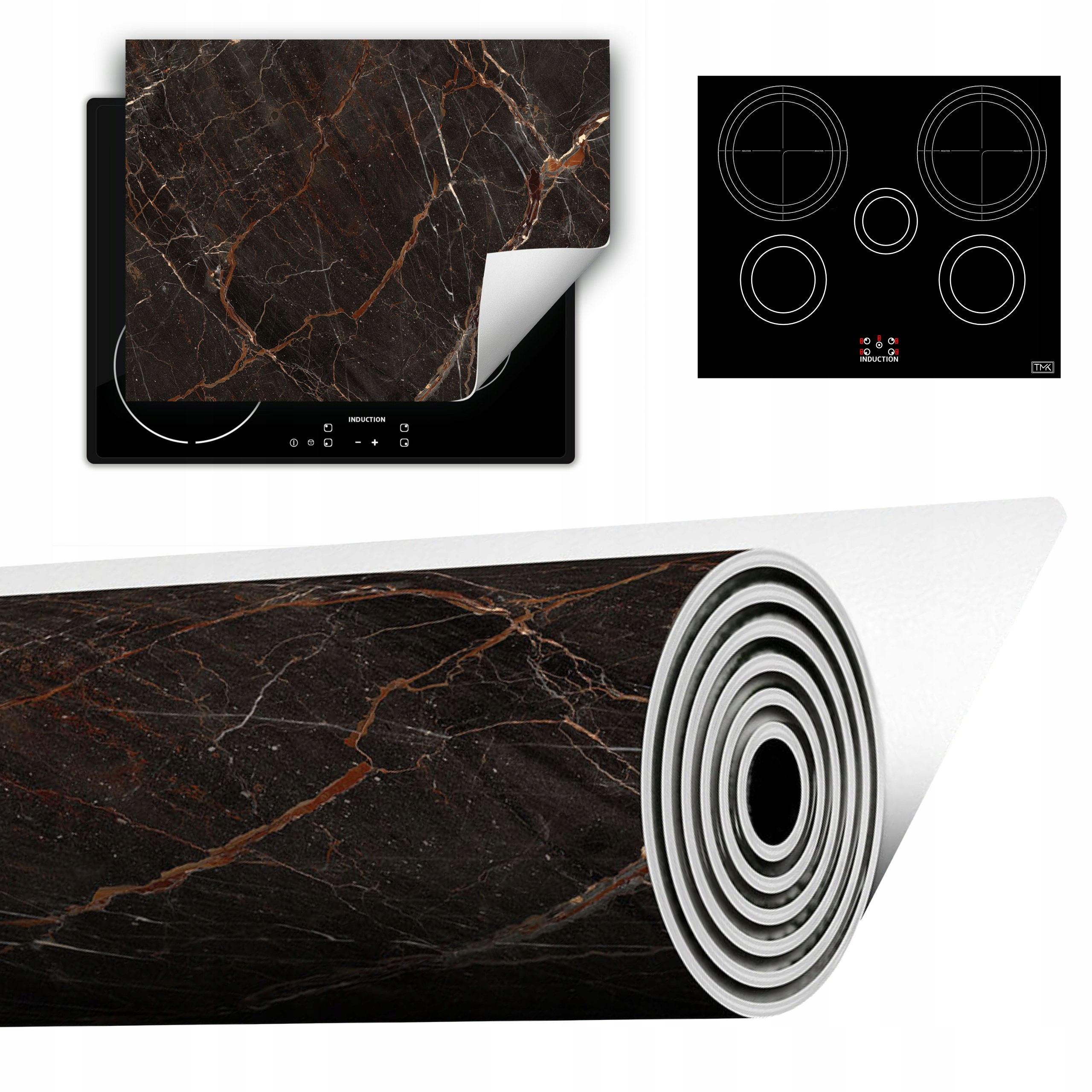 Vinylová Podložka Do Kuchyně Více Místa 70x52 hnědá mramor