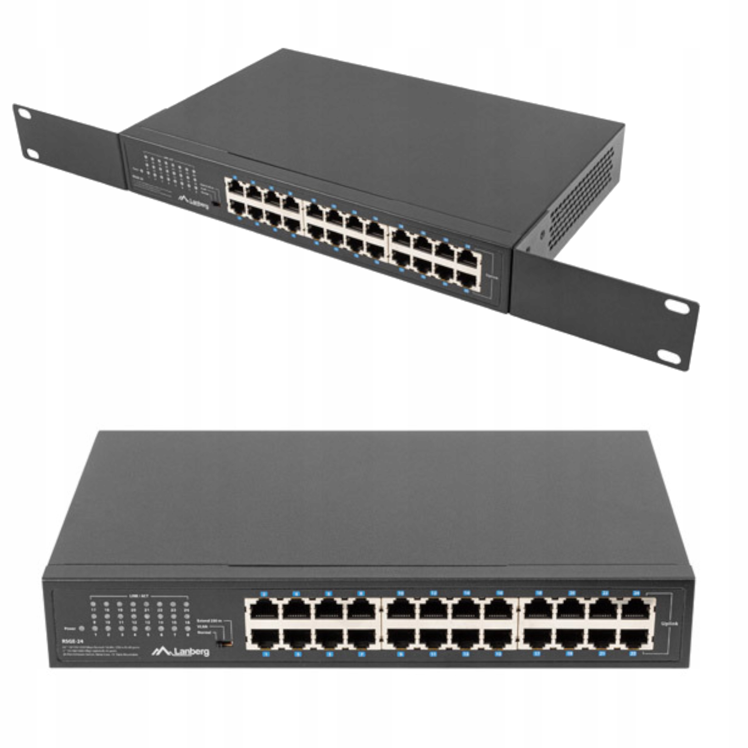 

Switch 24 Porty Lanberg RSGE-24 1GB Rack 19 Metal
