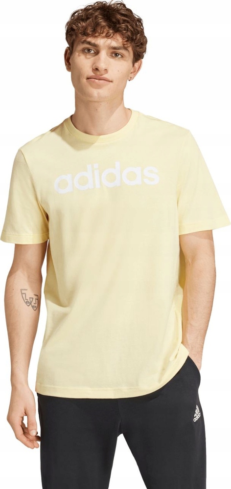 Koszulka Męska Adidas Essentials Single Jersey Linear Embroidered r L