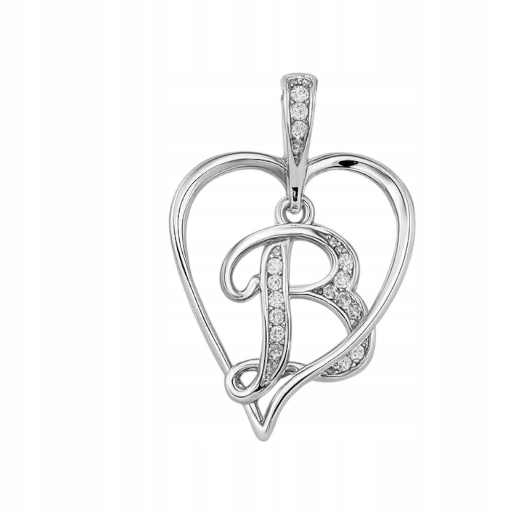 Písmeno B stříbrné v srdíčku Ag 925