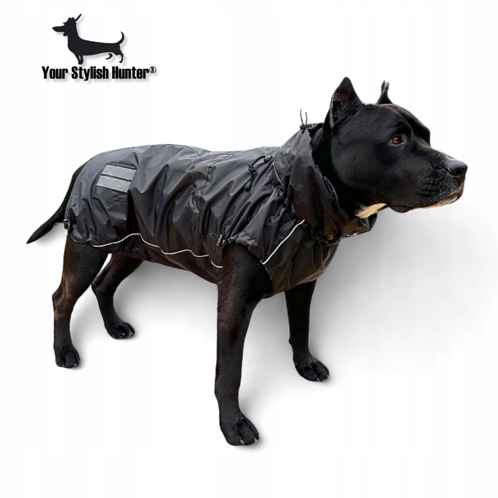 Levně Nepromokavý plášť do deště bunda Obleček pro velkého psa S