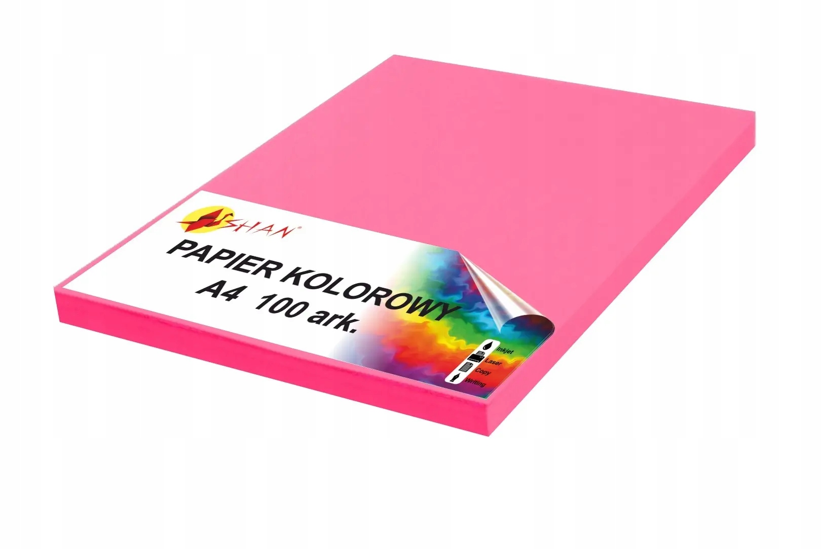 

Papier kolorowy A4 80g różowy fluo neon 100 ark