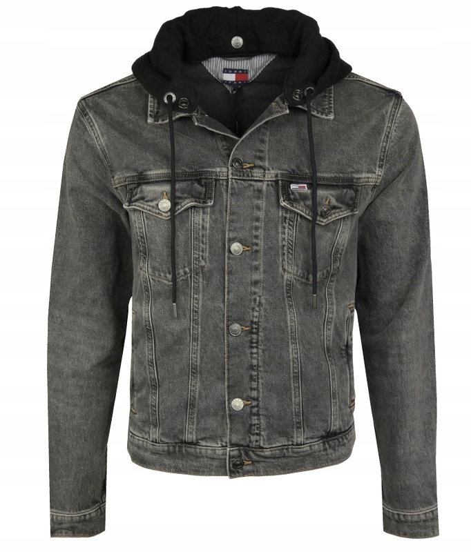 Tommy Jeans pánská džínová bunda, šedá, velikost S