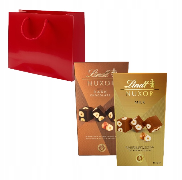Lindt Praliny Nuxor gorzkie i mleczne czekoladki z orzechami torba