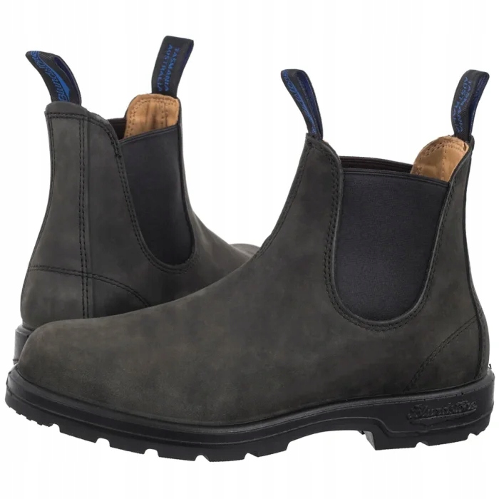 Kožené boty Blundstone 1478 Rustic Black Černé Šedé