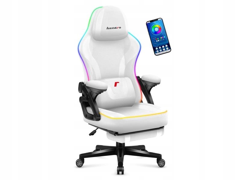Křeslo herní Huzaro Force 4.6 Rgb White Mesh