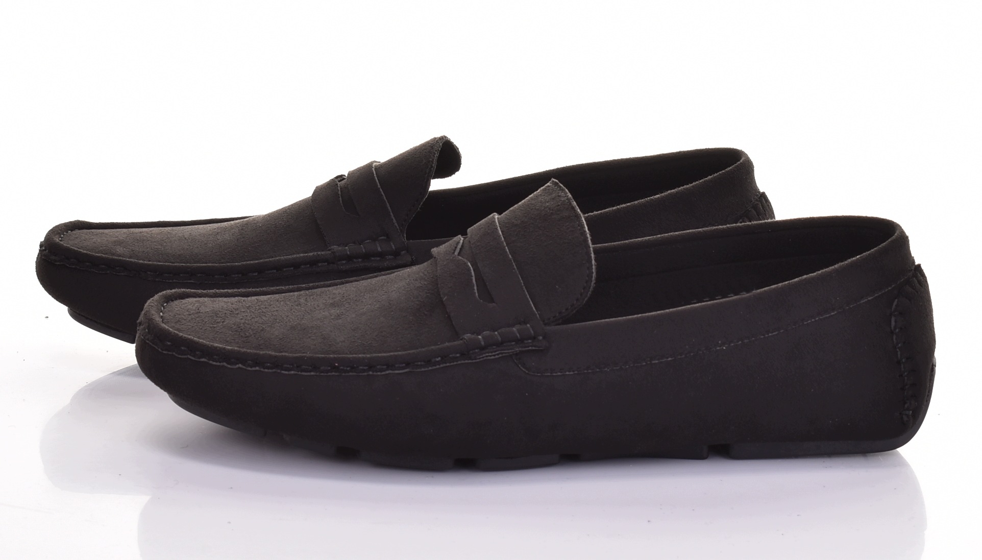 Pánské Mokasíny Nazouvací Ekosemiš Elegantní Klasické Černé Casual