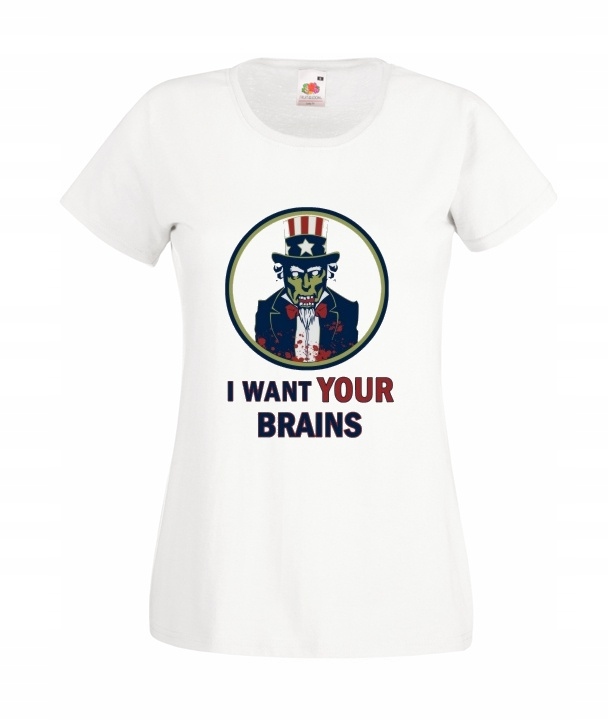 

Koszulki Damskie Męskie Zombie I Want Your Brains