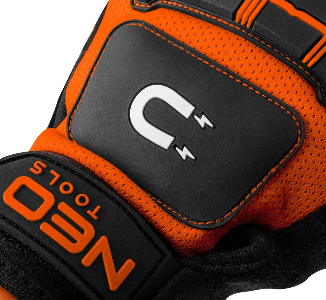 Rękawice robocze z magnesem Neo śruby nakrętki 10' Rozmiar 10 - XL