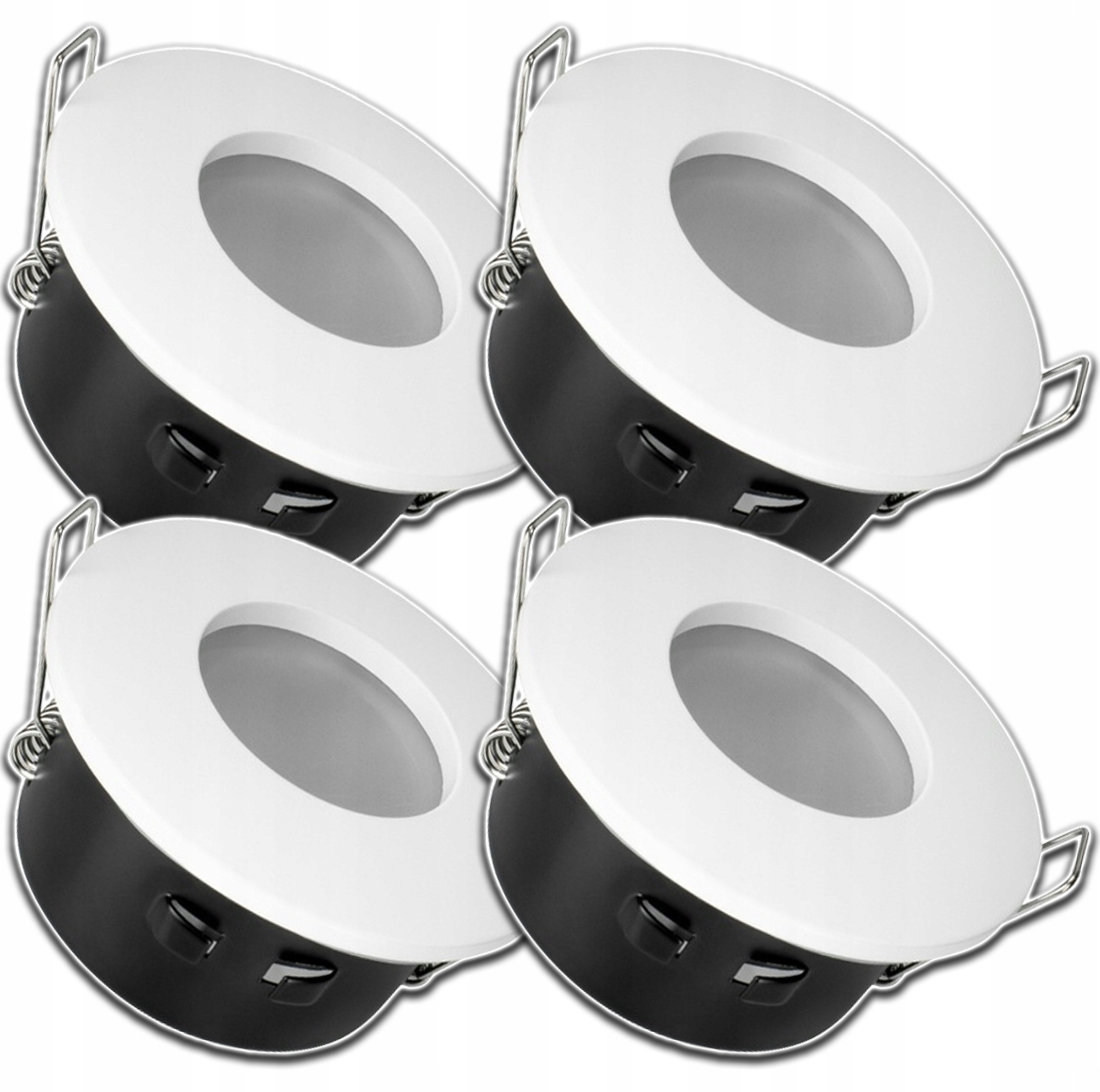 4x Zapuštěné Kulaté Stropní Svítidlo Vodotěsné Pod Omítku IP65 Halogen