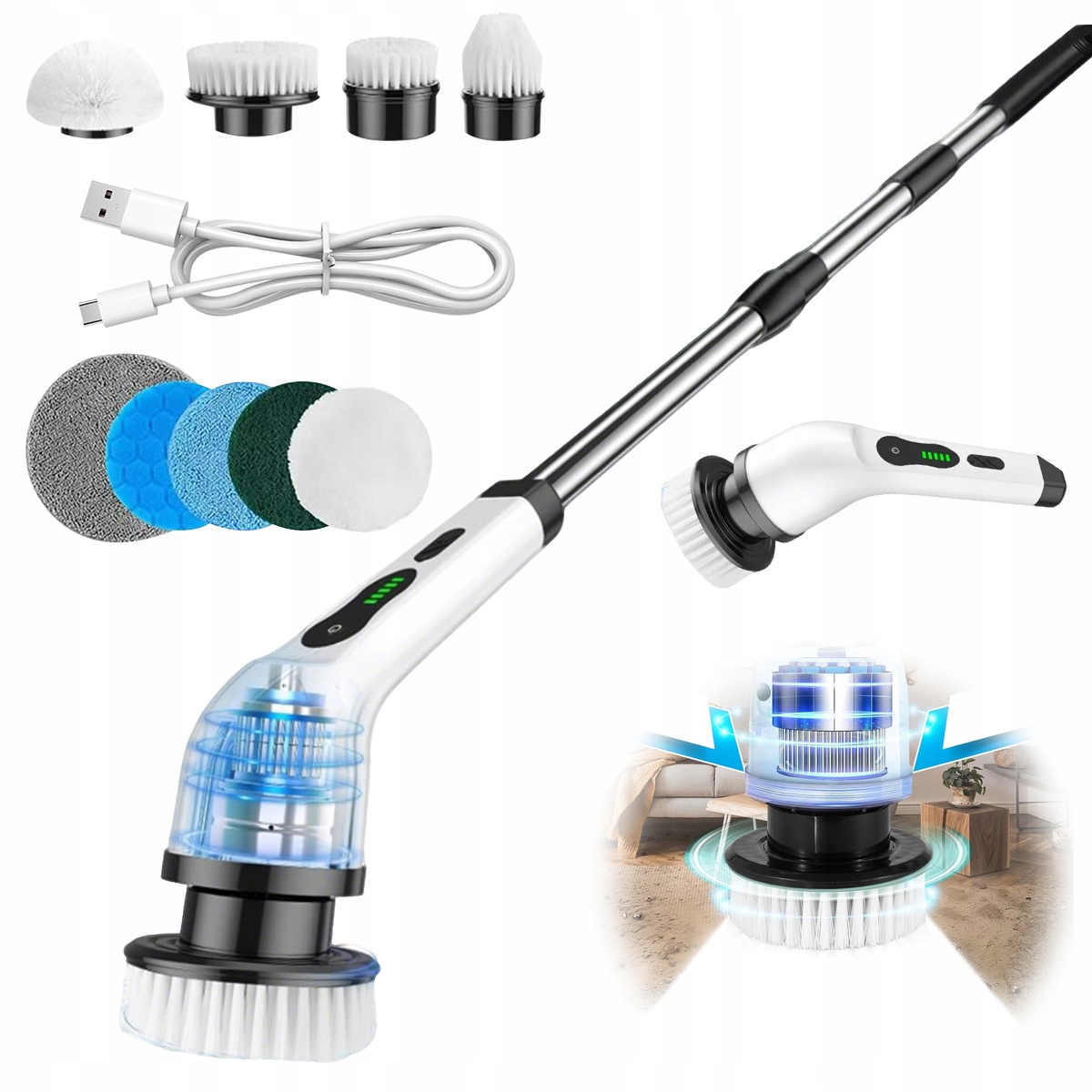 Elektrický Rotační Čisticí Kartáč S Výkonem 25 W