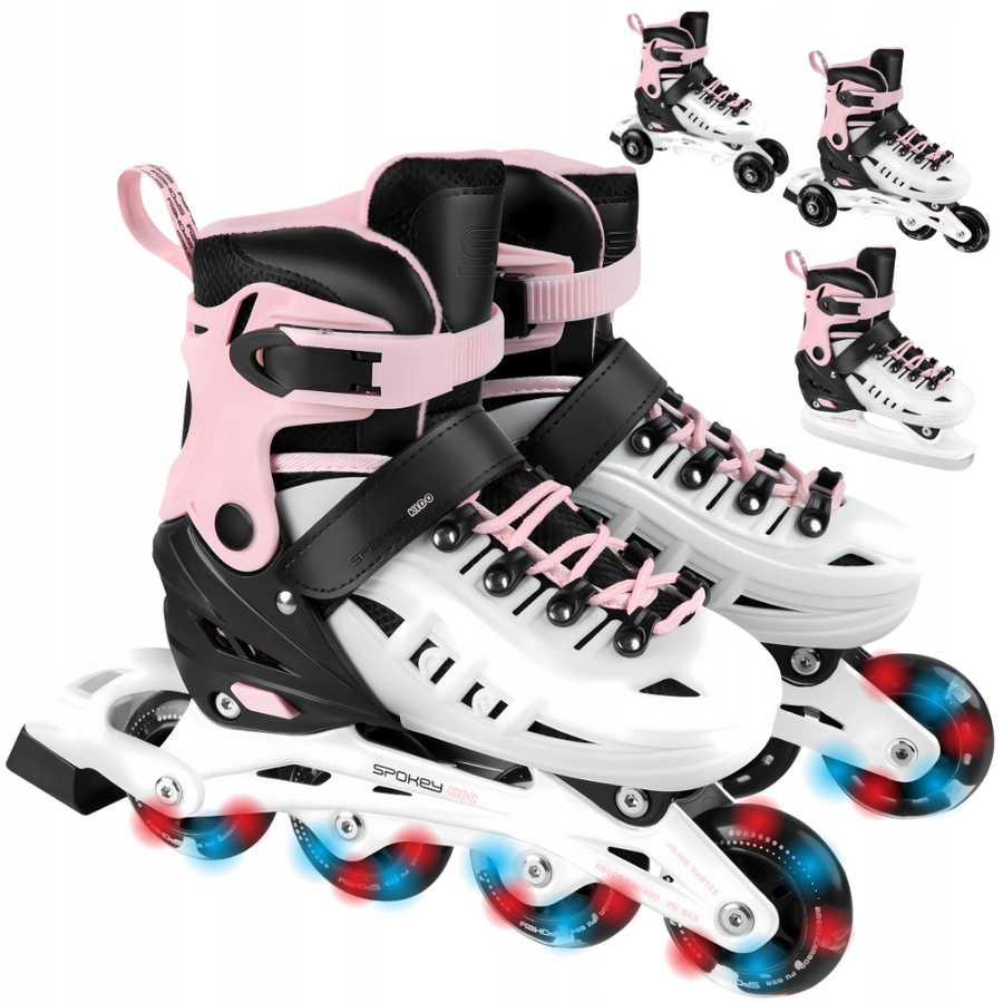 Spokey 4v1 Brusle 2v1 Brusle 2v1 Nastavitelné dětské Led kolečka 29-33