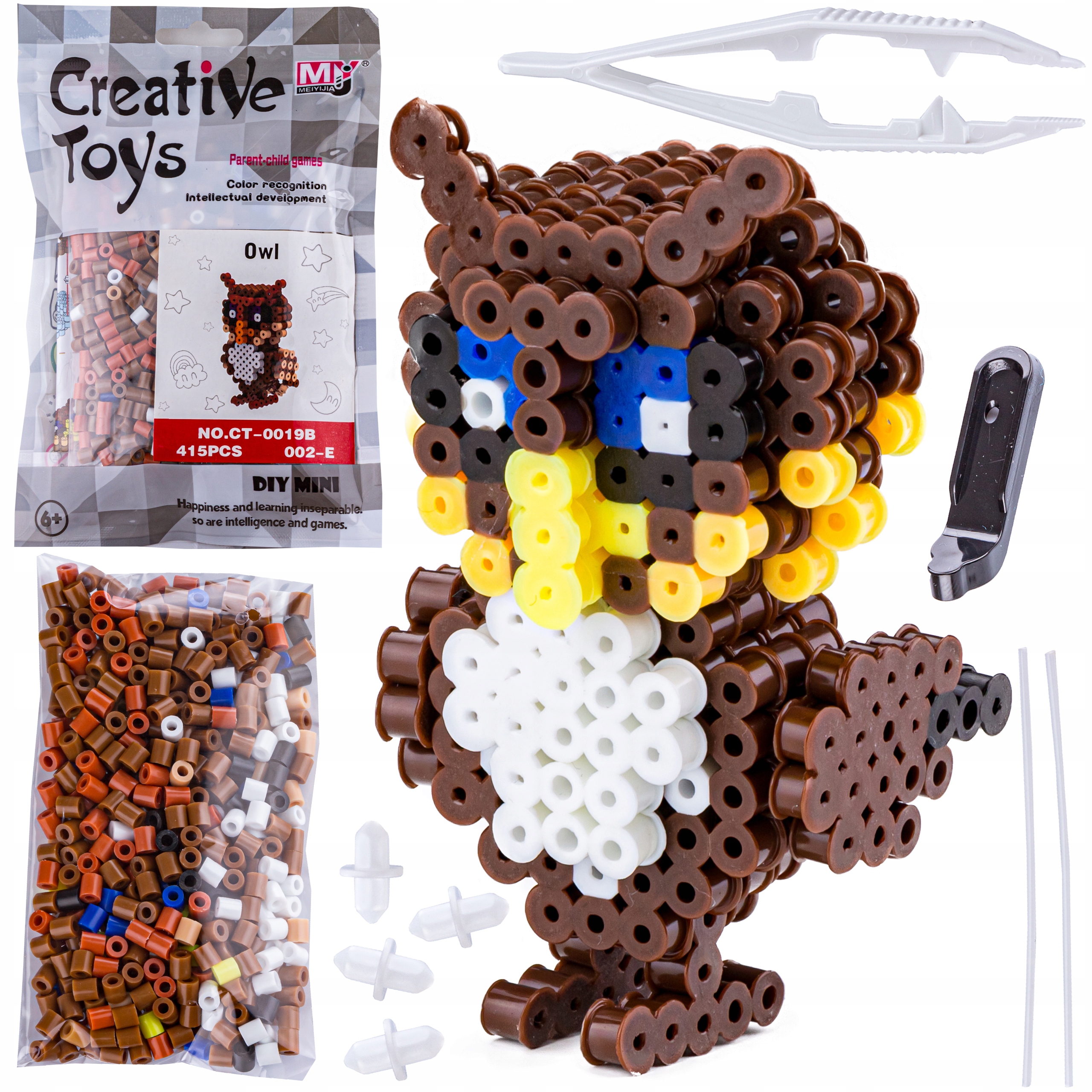 

Prasowanka Koraliki Do Prasowania Sowa Sóweczka 3D