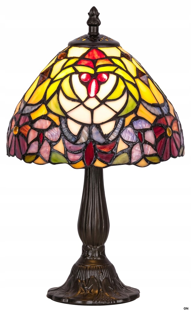 Vitrážová stolní lampa Tiffany E14 bronzová Mirella Rabalux
