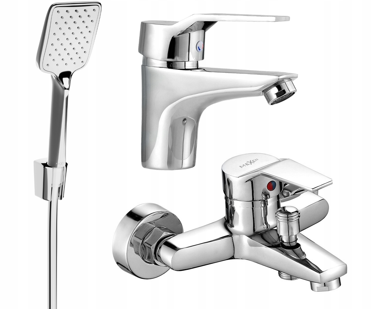 Mexen Caro R62 vanová souprava chromová, baterie z mosazi