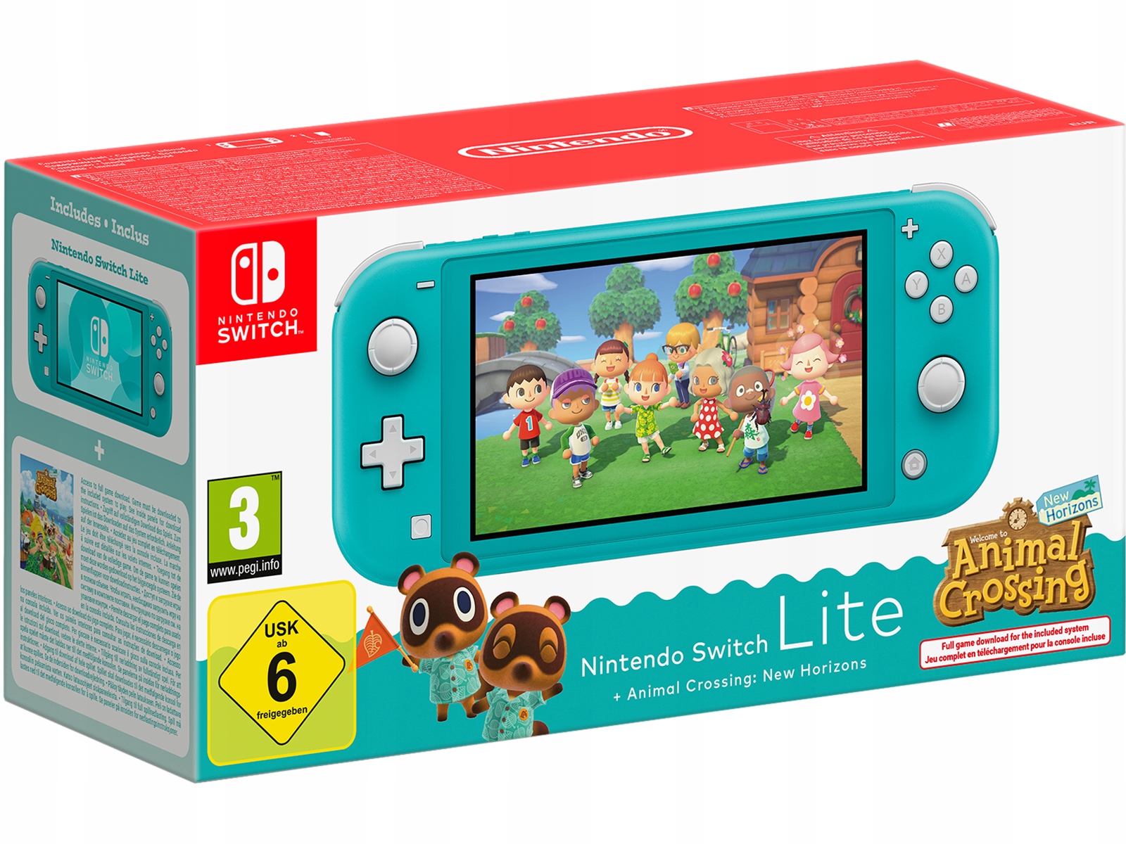 Nintendo Switch Lite Tyrkysová Animal Crossing: New Horizons