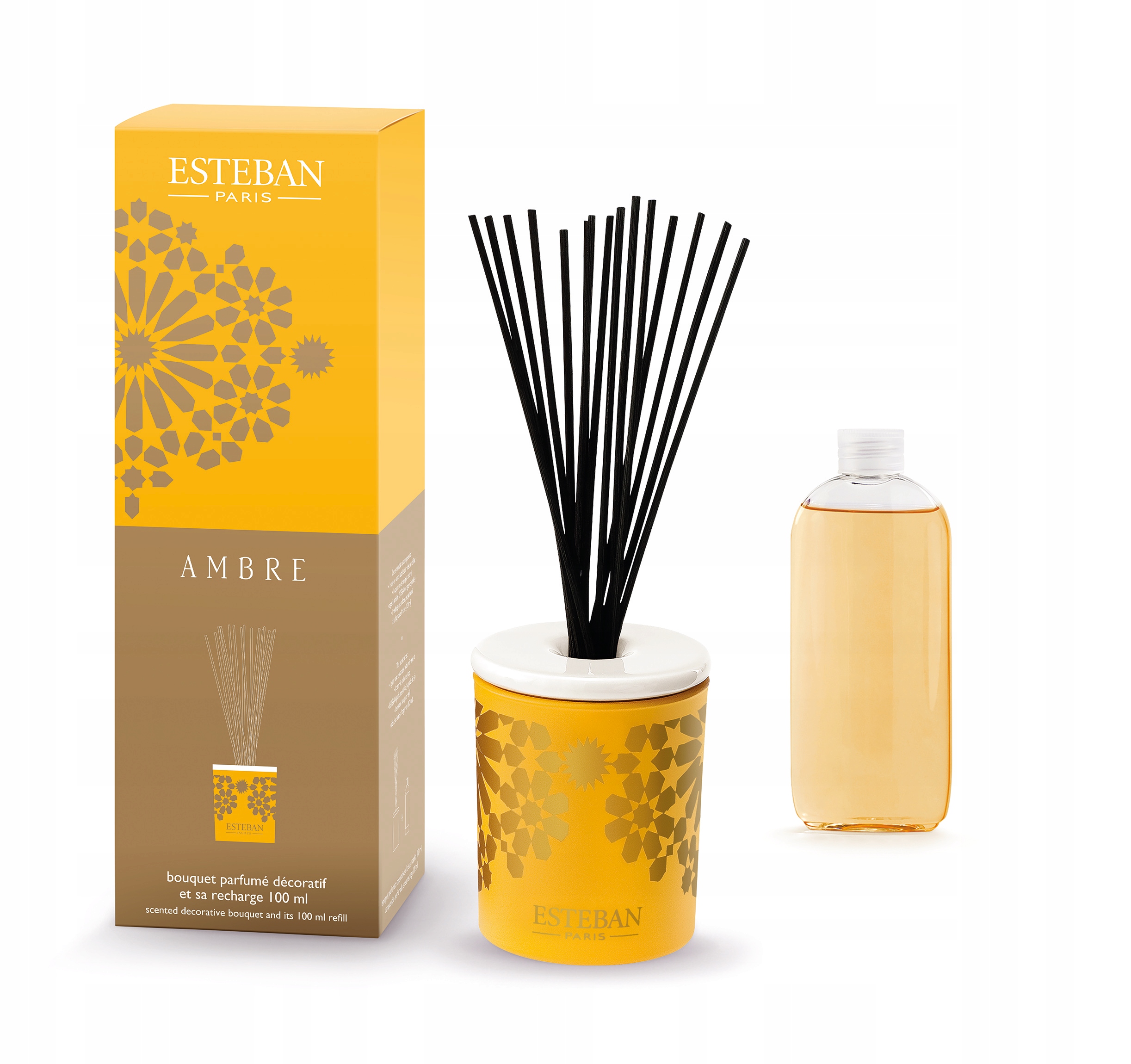 Esteban Paris Difuzér s tyčinkami 100 ml Dekorativní Ambre