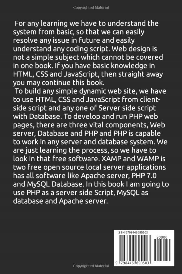 V, Santhana Krishnan DYNAMIC WEB PAGE DESIGN For Beginners: Apache Server - Język publikacji angielski