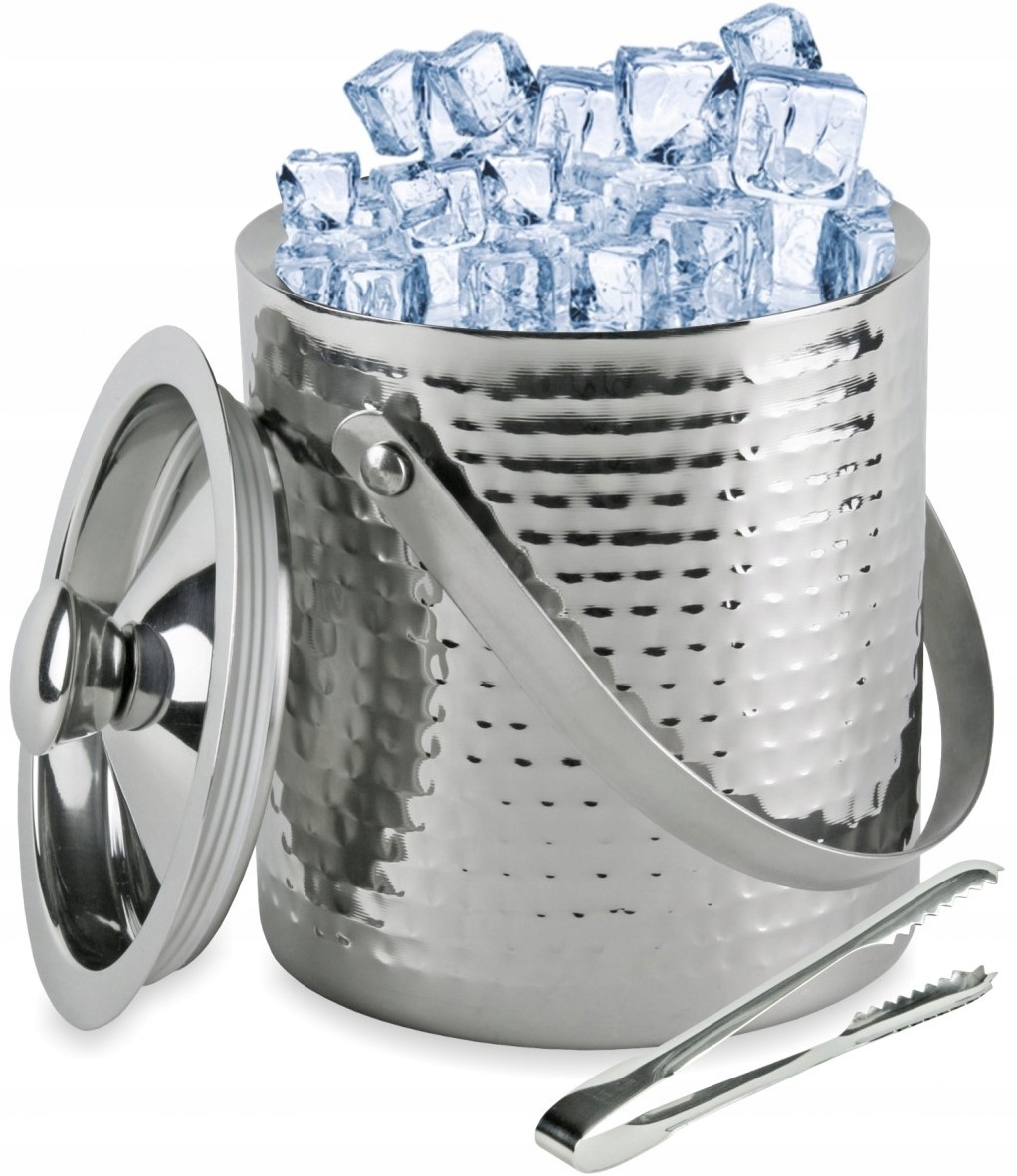 

Wiaderko do lodu pojemnik na lód cooler szczypce