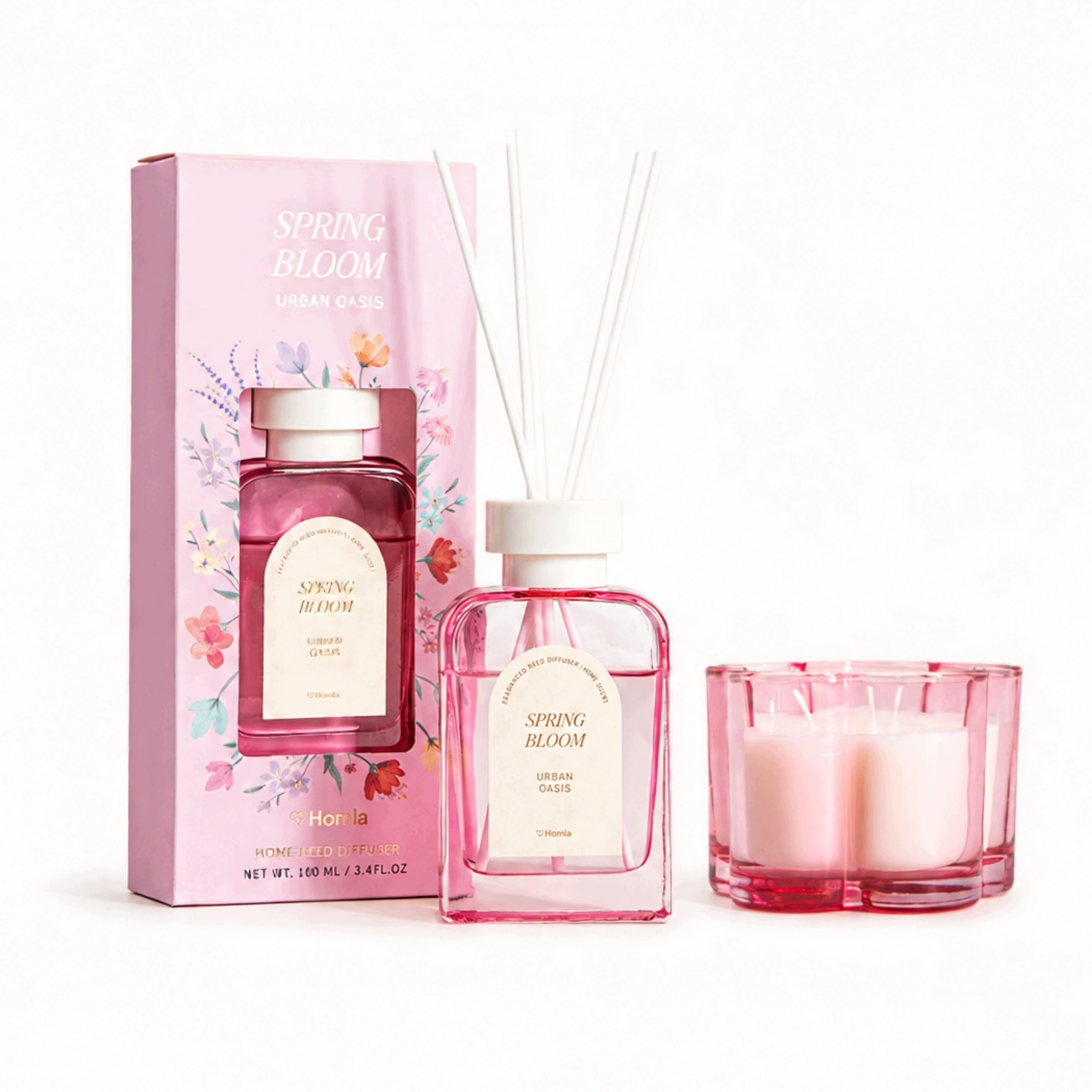 Sada vůní difuzér vonná svíčka Spring Bloom Urban Oasis Homla