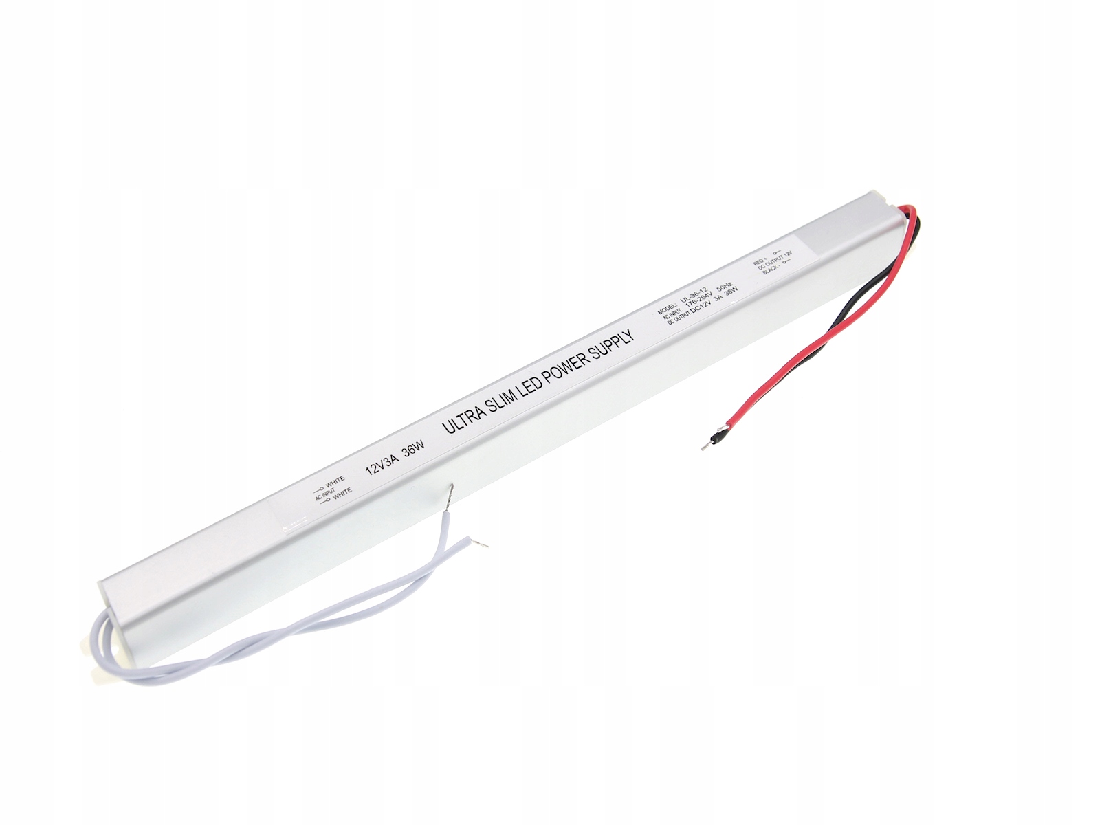 ZASILACZ LED 12V 36W 3A Do Taśm MONO RGB ULTRA SLIM WĄSKI