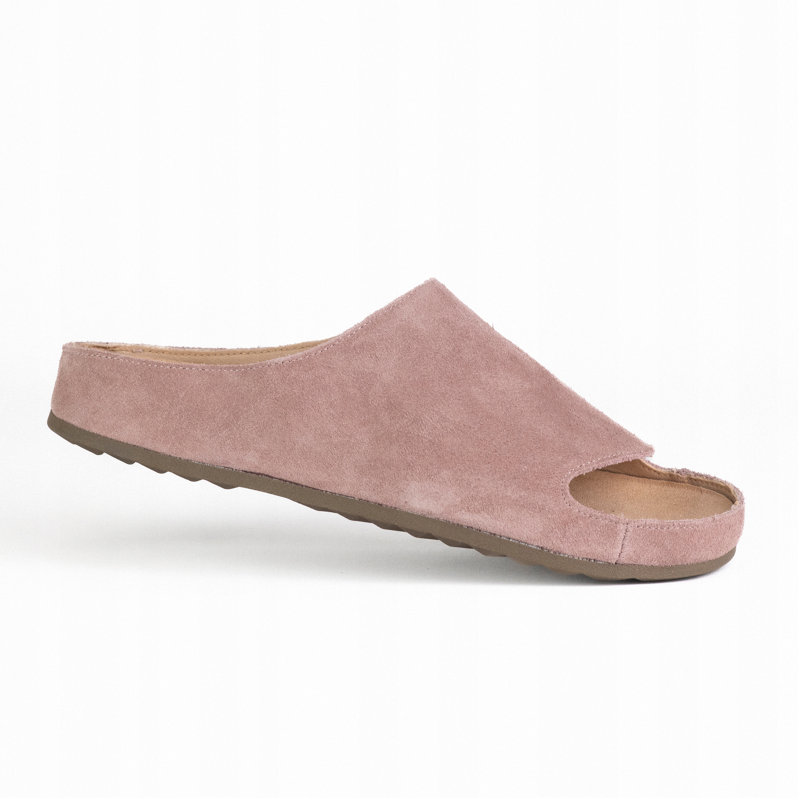 Nazouváky pantofle Goodin SW-2664 semišová kůže lehké pohodlné casual pudrové růžové 37