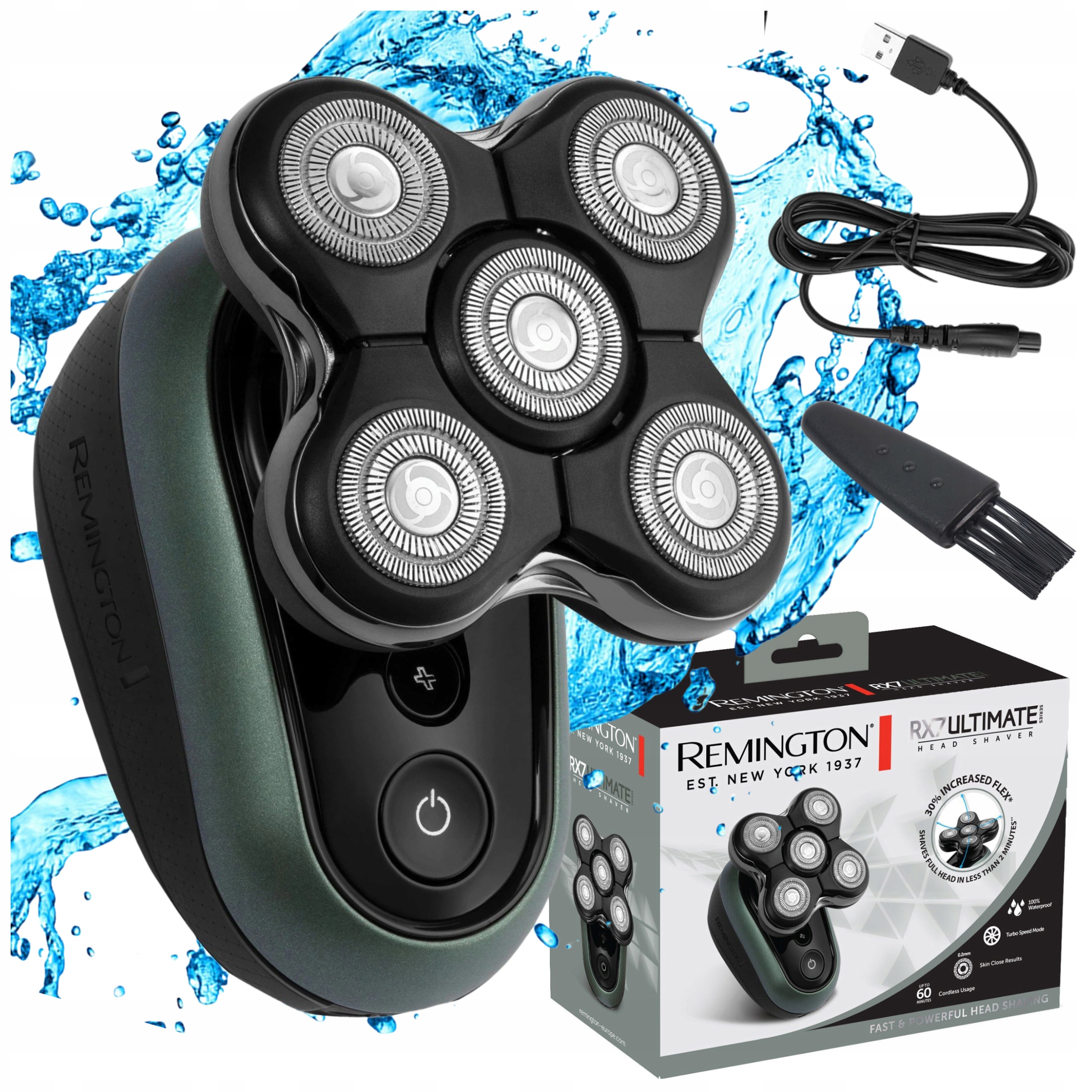 Golarka RX7 mocna Do Golenia Głowy Włosów Maszynka Etui