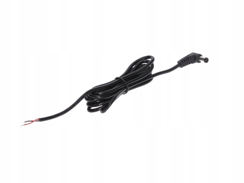 

Wtyk DC 5.5X2.1 kątowy z przewodem czarnym 150cm