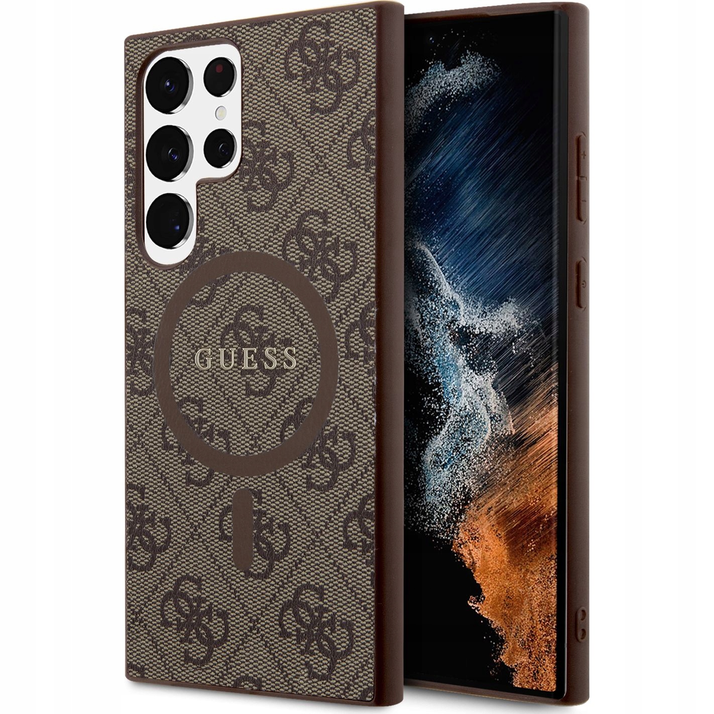 Pouzdro Guess pro Galaxy S24 Ultra, MagSafe, módní kryt, odolné zadní kryt