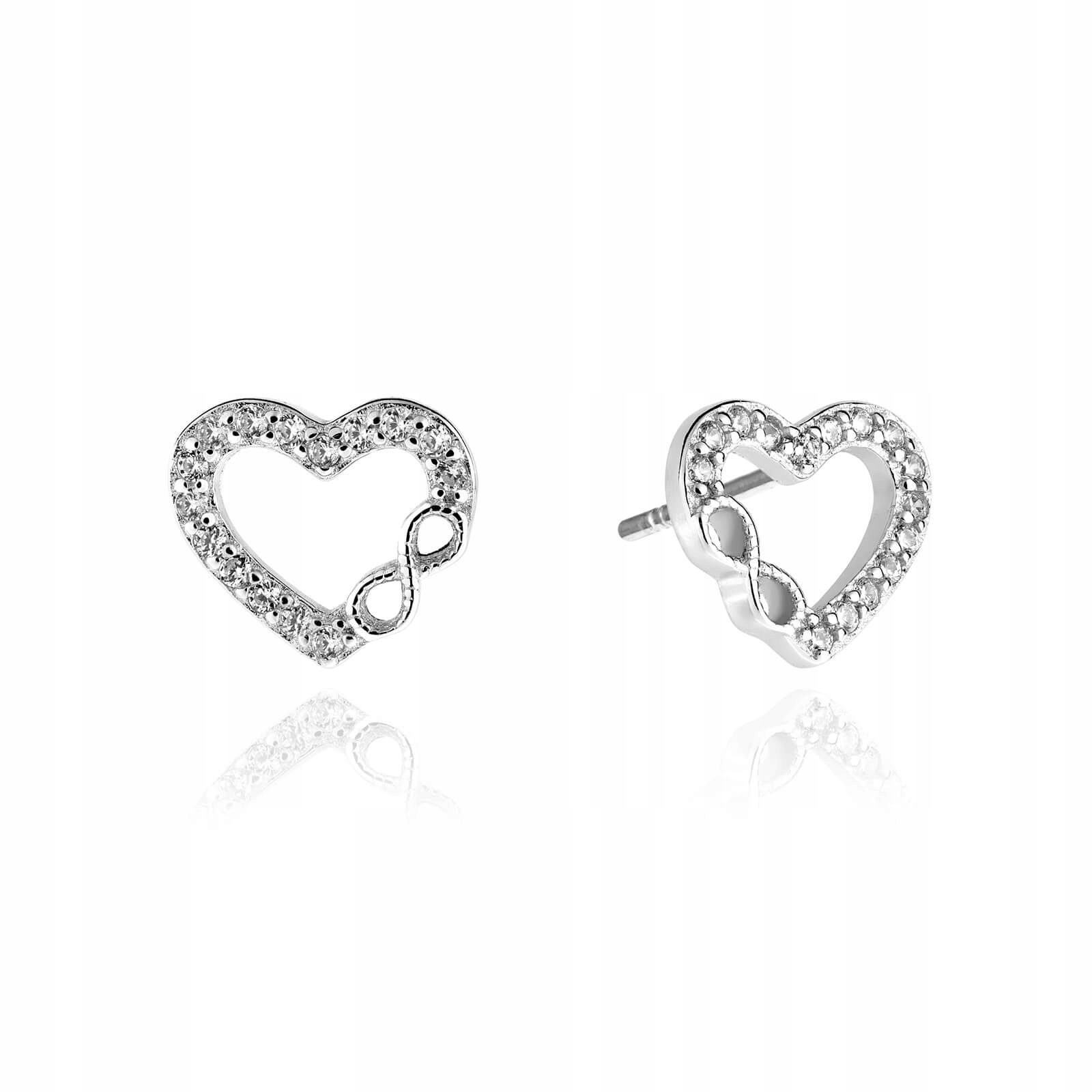 

Kolczyki serduszka z nieskończonością Sadva