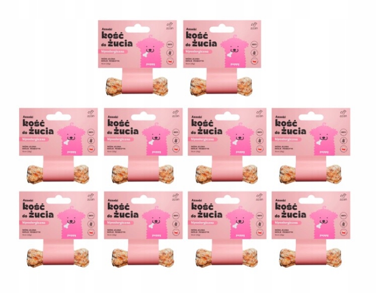 Azanki Hypoalergenní Kost Jelení Kůže S Králíkem Probiotikem 10 cm x 10